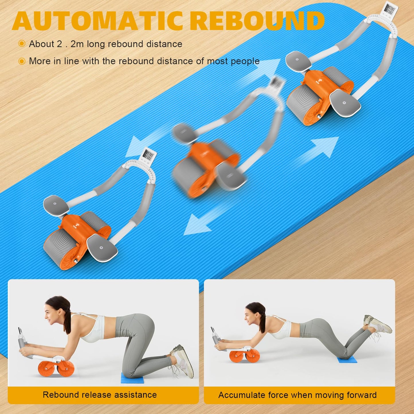 CoreFitPro™ Abdominal Wheel with Automatic Rebound Technology